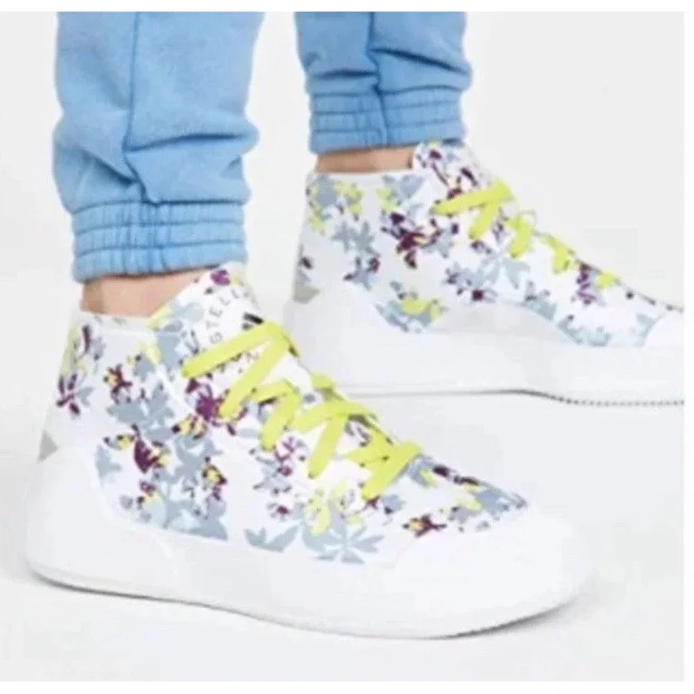 NEW adidas x Stella McCartney aSMC Treino Floral Mid Printed‎ Shoes US 7 FY1180